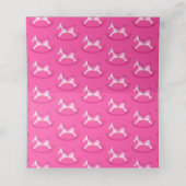 Rosa Rockpferd Aquarellkunst Platzkarte (Innenseite Aufgefaltet)