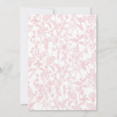 Rosa Rockpferd Kinderdusche Einladung (Rückseite)