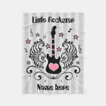 Rosa Rockstargitarre mit Flügeln