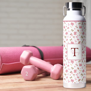 Rosa Rodeo-Cowgirl-Coquette Personalisiertes Monog Trinkflasche