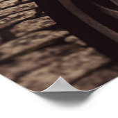 Rosa Roller parkt auf der Straße Poster (Ecke)