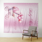 rosa Rollerrückwand Wandteppich (Beispiel (Horizontal))