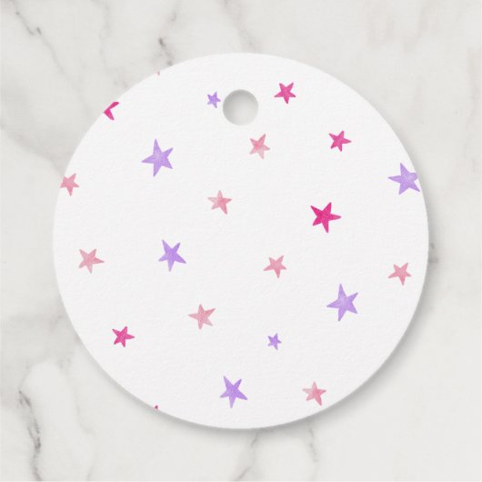 Rosa Rolling Bowling Birthday Party Geschenkanhänger (Rückseite)