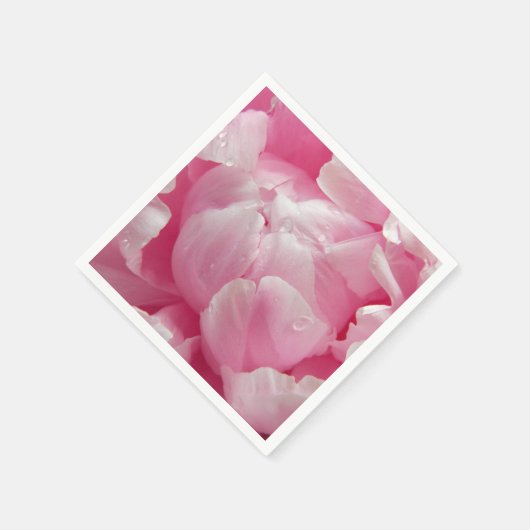 Rosa Romantik blühende Blume mit Tau Serviette (Ecke)