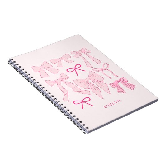 Rosa Romantische Bogen Notizblock (Rechte Seite)