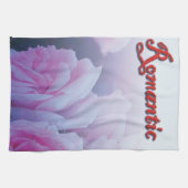 Rosa romantische Rose Blume Geschirrtuch (Horizontal)