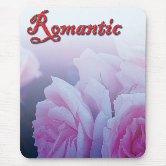 Rosa romantische Rose Blume Mousepad (Vorne)