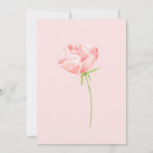 Rosa romantische Rose Einladung (Rückseite)