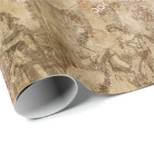 Rosa romantisches Jane-Leinen-Packpapier Geschenkpapier (Rolleneckpunkt)