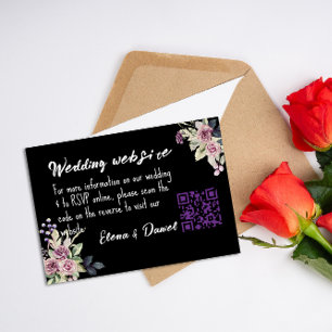 Rosa Rosa Abendkleid Hochzeit Begleitkarte