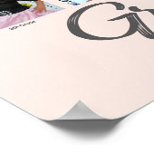 Rosa Rosa Abschluss K-12 Foto Collage Script Poster (Ecke)