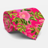 Rosa rosa angesagt, rosa wilde Rose angesagt Krawatte (Gerollt)