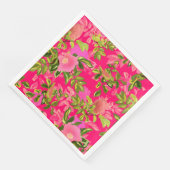 Rosa rosa angesagt, rosa wilde Rose angesagt Serviette (Ecke)