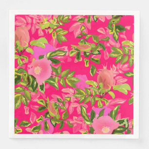 Rosa rosa angesagt, rosa wilde Rose angesagt Serviette