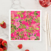 Rosa rosa angesagt, rosa wilde Rose angesagt Serviette (Beispiel)