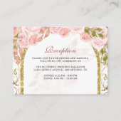 Rosa-Rosa-Arche Quinceañera Begleitkarte (Vorderseite)