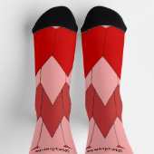Rosa Rosa Art Deco Design Socken (Oben)