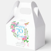 Rosa rosa Band 70. Geburtstag Geschenkschachtel (Vorderseite)