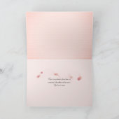 Rosa Rosa Beileid in der Hand Karte (Innenseite)