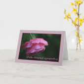 Rosa Rosa-Beileid Karte (Gelbe Blume)