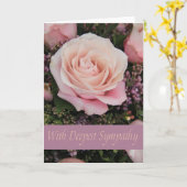 Rosa Rosa-Beileid Karte (Gelbe Blume)