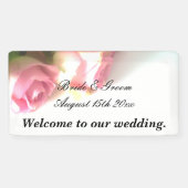 Rosa Rosa Bild Hochzeitsgrüße Begrüßungszeichen Banner (Horizontal)