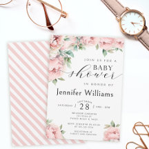 Rosa-Rosa-Birne-Mädchen-Dusche Einladung