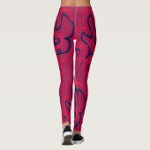 Rosa, rosa, blaue Leggings (Rückseite)