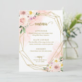 Rosa Rosa Blues Brautparty Einladung (Stehend Vorderseite)