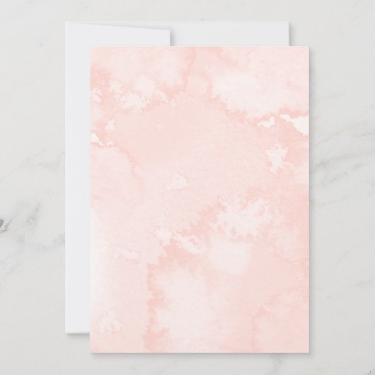 Rosa Rosa Blues Brautparty Einladung (Rückseite)