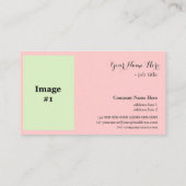 Rosa Rosa-Blume berufliches Foto Visitenkarte (Rückseite)