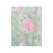 Rosa rosa Blume, Blumenfotografie. Notizblock (Rotiert)