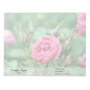 Rosa rosa Blume, Blumenfotografie. Notizblock