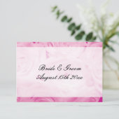 Rosa Rosa Blume Blumengarten Hochzeitssuite Begleitkarte (Stehend Vorderseite)