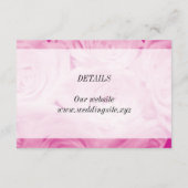 Rosa Rosa Blume Blumengarten Hochzeitssuite Begleitkarte (Rückseite)