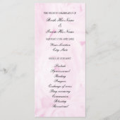 Rosa Rosa Blume Blumenzeremonie Programm (Vorderseite)