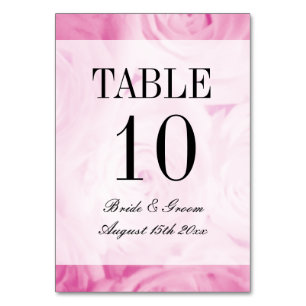 Rosa Rosa Blume Bouquet Foto Hochzeit Tischnummer