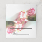 Rosa Rosa Blume Brauttisch Platzkarten (Außenseite Aufgefaltet)