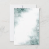 Rosa Rosa Blume Eleganter Goldrahmen Hochzeitszitz RSVP Karte (Rückseite)