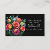 Rosa Rosa Blume Florist Visitenkarte (Rückseite)