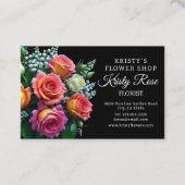 Rosa Rosa Blume Florist Visitenkarte (Vorderseite)
