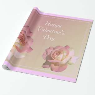 Rosa Rosa-Blume Geschenkpapier