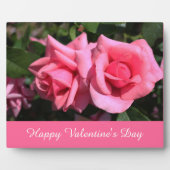 Rosa Rosa Blume glücklich Valentinstag Fotoplatte (Vorderseite)