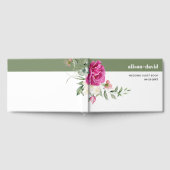 Rosa Rosa-Blume-Hochzeit Gästebuch (Voll)