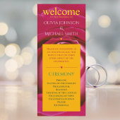 Rosa Rosa Blume Hochzeitsprogramm Programm