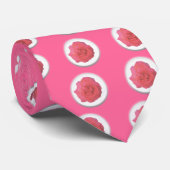rosa rosa Blume im Hintergrund Krawatte (Gerollt)