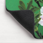 Rosa Rosa-Blume in grün, elegant Mousepad (Ecke)