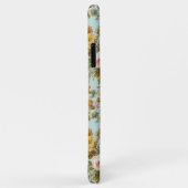 Rosa Rosa Blume Kunstmuster auf hellblau Case-Mate iPhone Hülle (Hinten/Rechts)