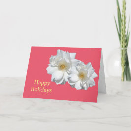 Rosa Rosa Blume Roter glücklicher Urlaub Feiertagskarte