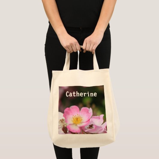 Rosa Rosa Blume Tote Tasche. Tragetasche (Vorderseite (Produkt))